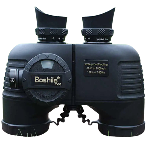 Jumelles Marines Étanches avec Boussole et Optique HD 7x50 pour Toutes Conditions