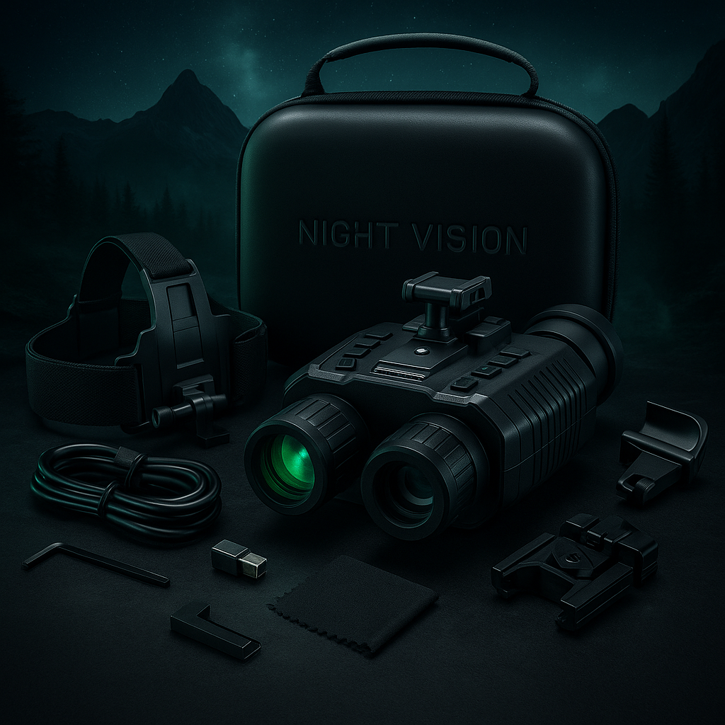 Jumelles NV8000 Vision Nocturne Professionnelles – Caméra HD 1080P, Zoom Optique & Infrarouge Haute Portée